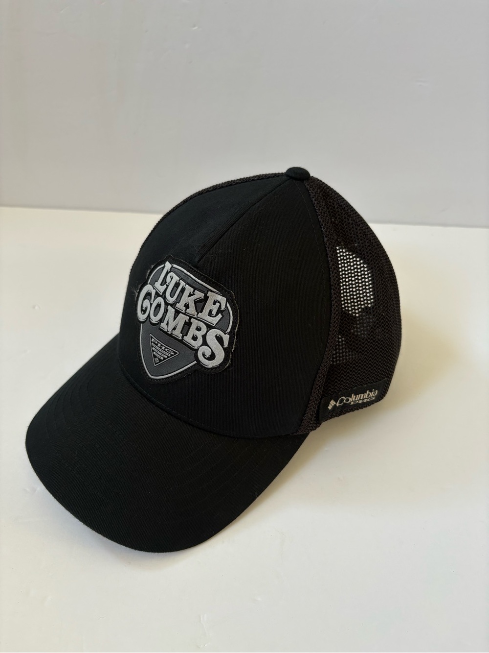 Luke Combs Snapback Hat Cap Black Columbia PHG Mesh Trucker Logo Embroidery